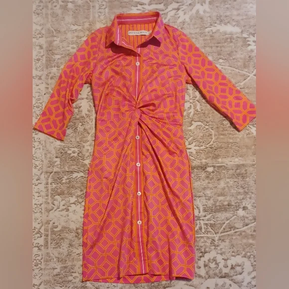 SOLD Gretchen Scott Twist & Shout Dress - Lucy In The Sky With Diamonds Size S - Picture 2 of 4